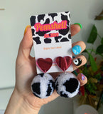 Pom Heart earrings