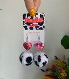 Pom Heart earrings
