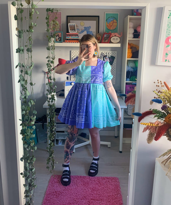 Half & half bandana dress